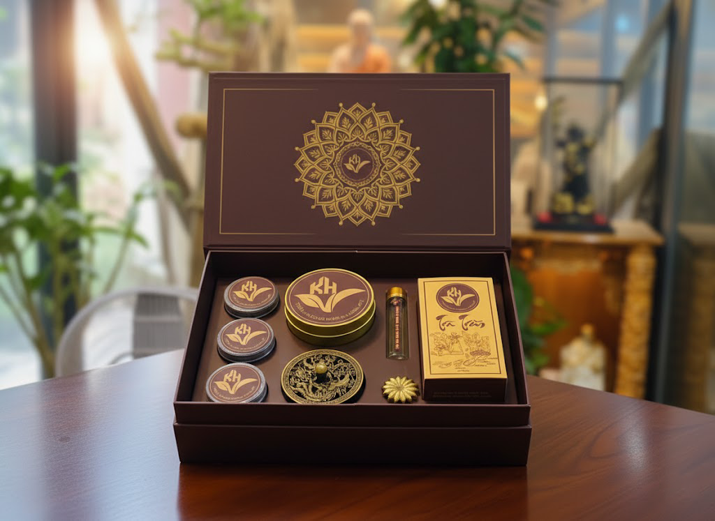 Hộp Quà Tết Trầm Hương Khánh Hòa Cao Cấp – An Khang Thịnh Vượng